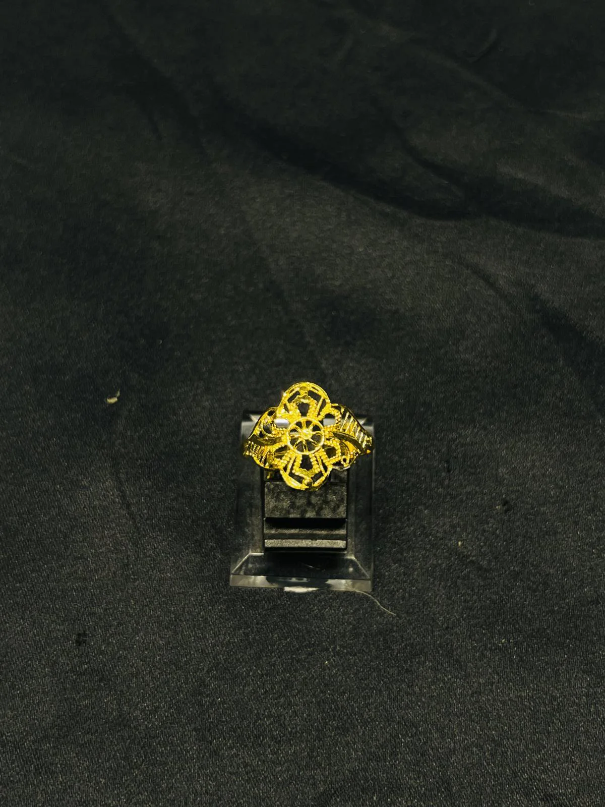 24K Gold Polish adjustable Ring 