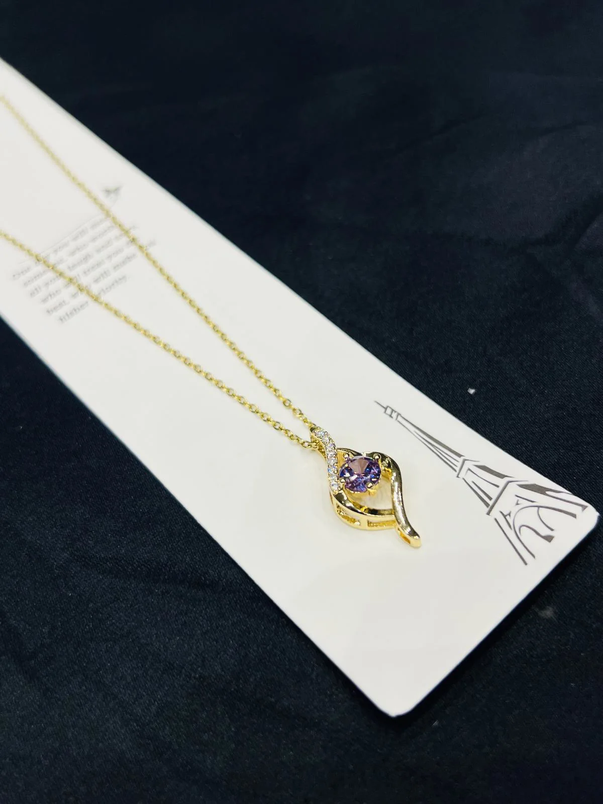 Stainless Steel Elegant purple Pendant