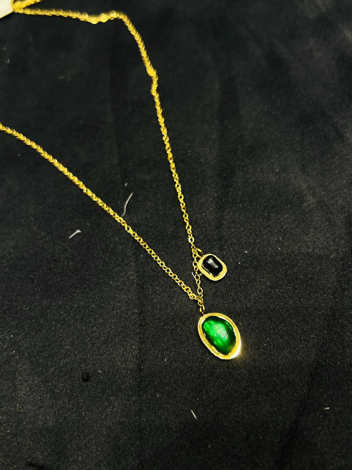 Stainless Steel Emerald Green Pendant