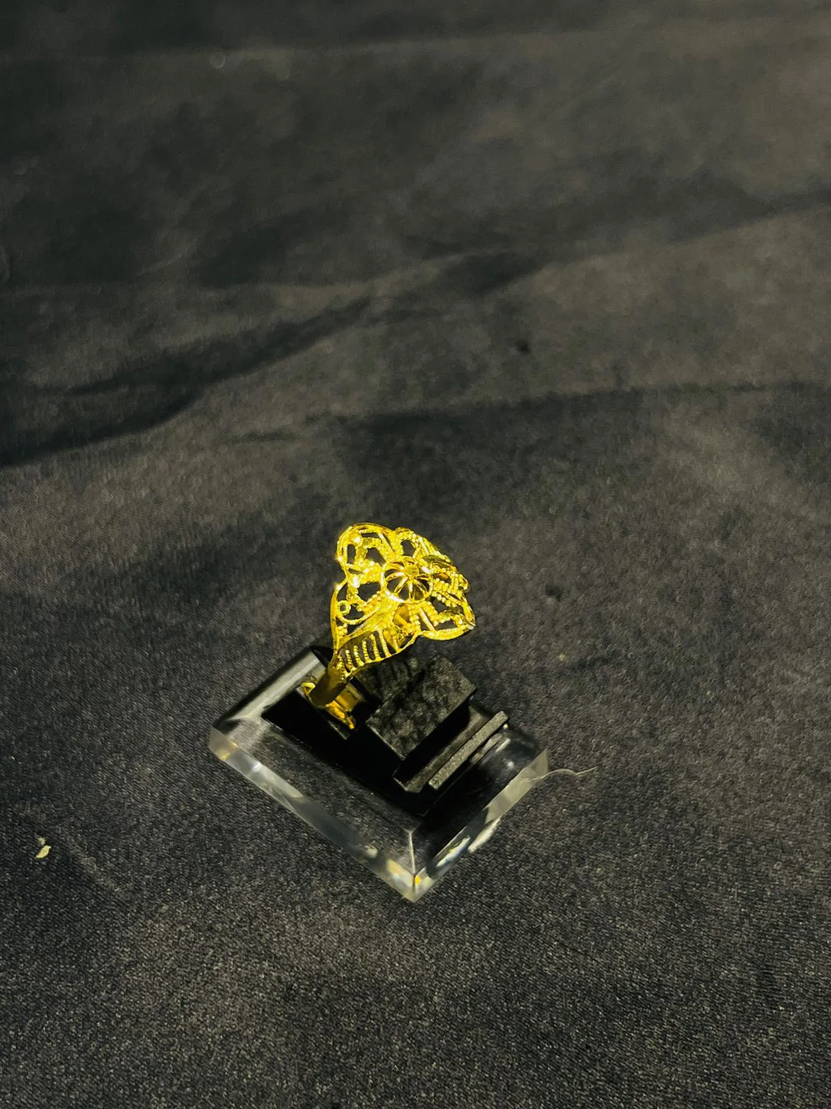 24K Gold Polish adjustable Ring 
