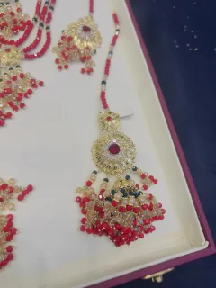Beautiful gold polish Katmala set with real goldlook view 4