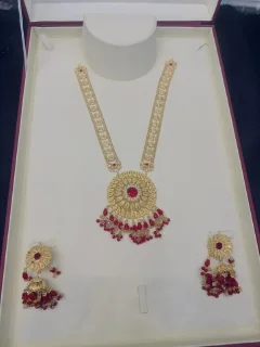 Beautiful gold polish mala set with real goldlook view 1