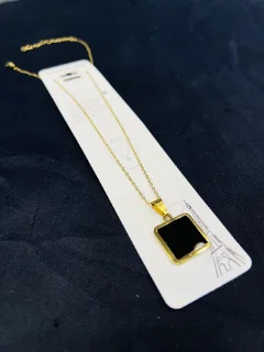 Stainless Steel Elegant Onyx Pendant view 1