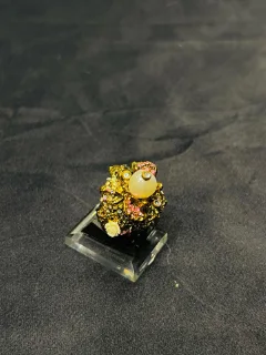 Turkish Gold Look RIng with Mother of Pearls view 2