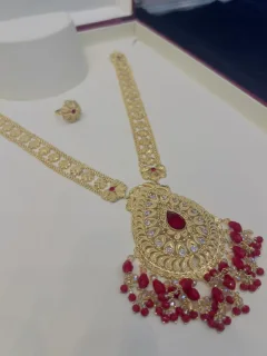 Beautiful gold polish mala set with real goldlook view 2