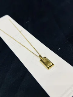 Stainless Steel Gold bar Pendant view 2