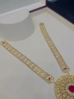 Beautiful gold polish mala set with real goldlook view 3