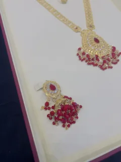 Beautiful gold polish mala set with real goldlook view 4